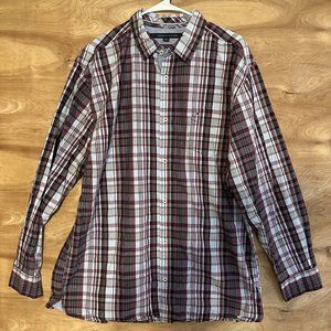 Tommy Hilfiger Men's Classic Fit long sleeve Shirt - size XL -  plaid Button
